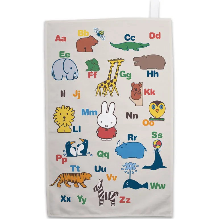 Miffy Alphabet Tea Towel