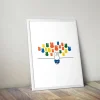 Miffy at an Art Gallery Framed Mini Poster