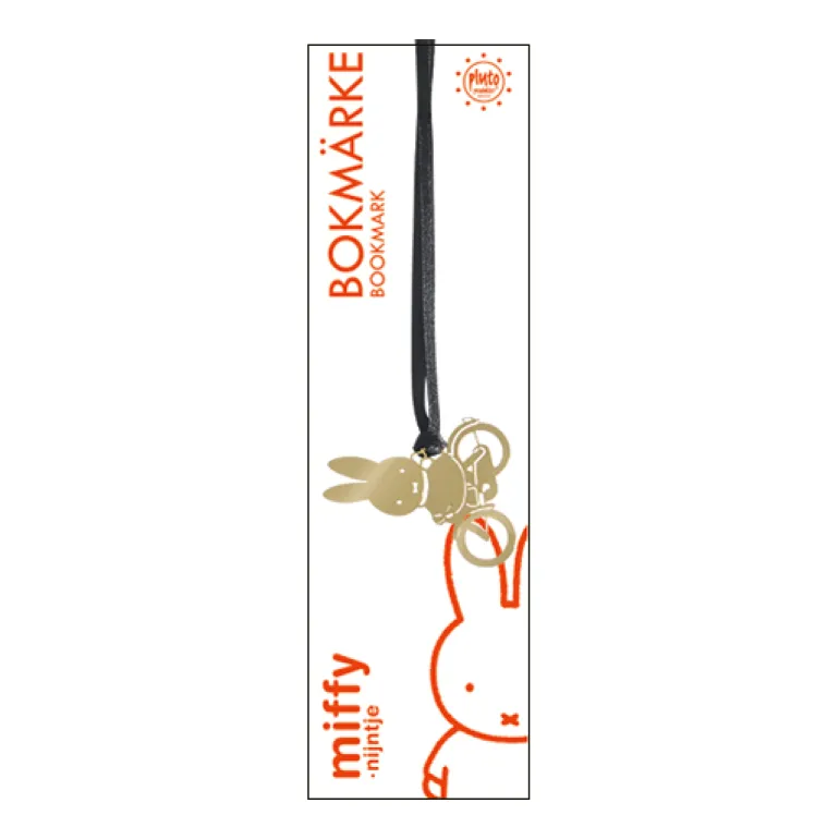 Miffy Bicycle Bookmark Gold