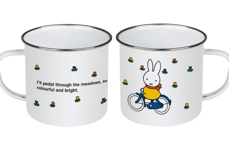 Miffy bicycle Enamel Mug