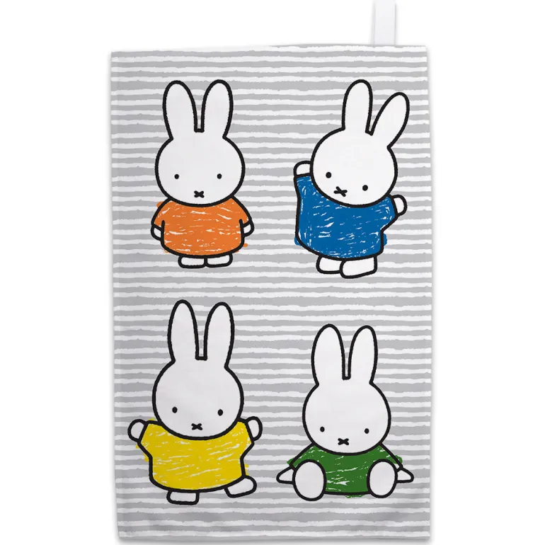 Miffy Coloured Dresses Tea Towel
