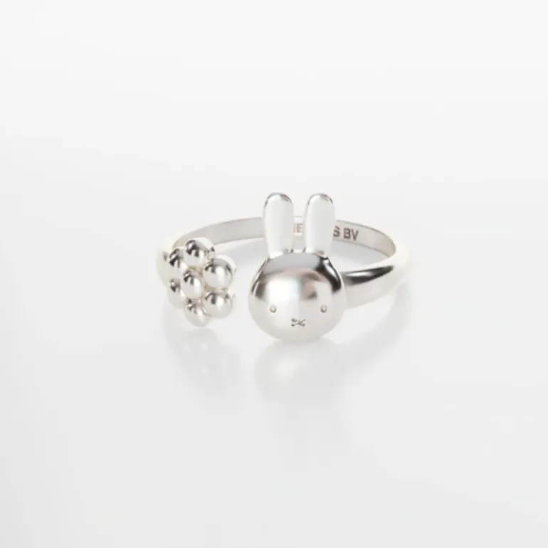 Miffy Daisy Adjustable Ring (Sterling Silver)