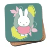 miffy floral expression pink dress coaster