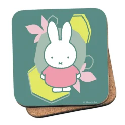 miffy floral expression pink dress coaster
