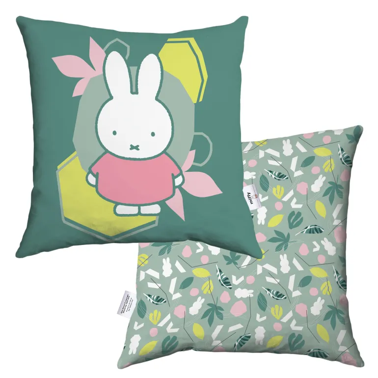 miffy floral expression pink dress cushion