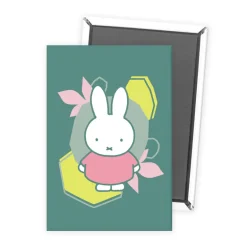 miffy floral expression pink dress magnet