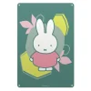miffy floral expression pink dress metal sign