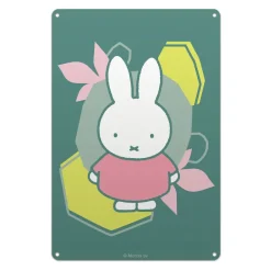 miffy floral expression pink dress metal sign