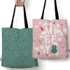 miffy floral expression pink edge to edge tote bag