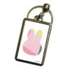 miffy floral expression pink pattern metal keyring