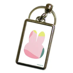 miffy floral expression pink pattern metal keyring