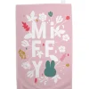 miffy floral expression pink tea towel