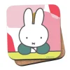 miffy floral expression pose coaster