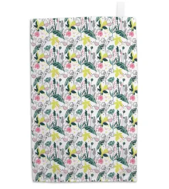 miffy floral expression pattern tea towel