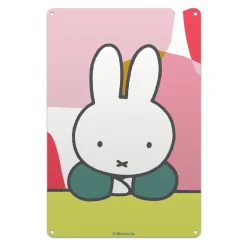 miffy floral expression pose metal sign