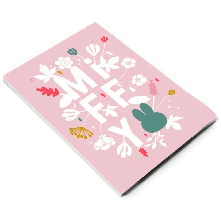 miffy floral expression pink a5 notepad