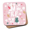 miffy floral expression pink coaster