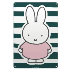 miffy floral expression stripes metal sign