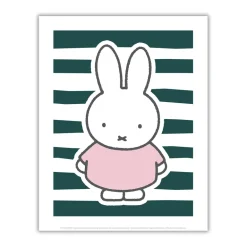 miffy floral expression stripes mini poster