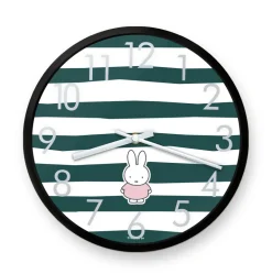 miffy floral expression stripes clock