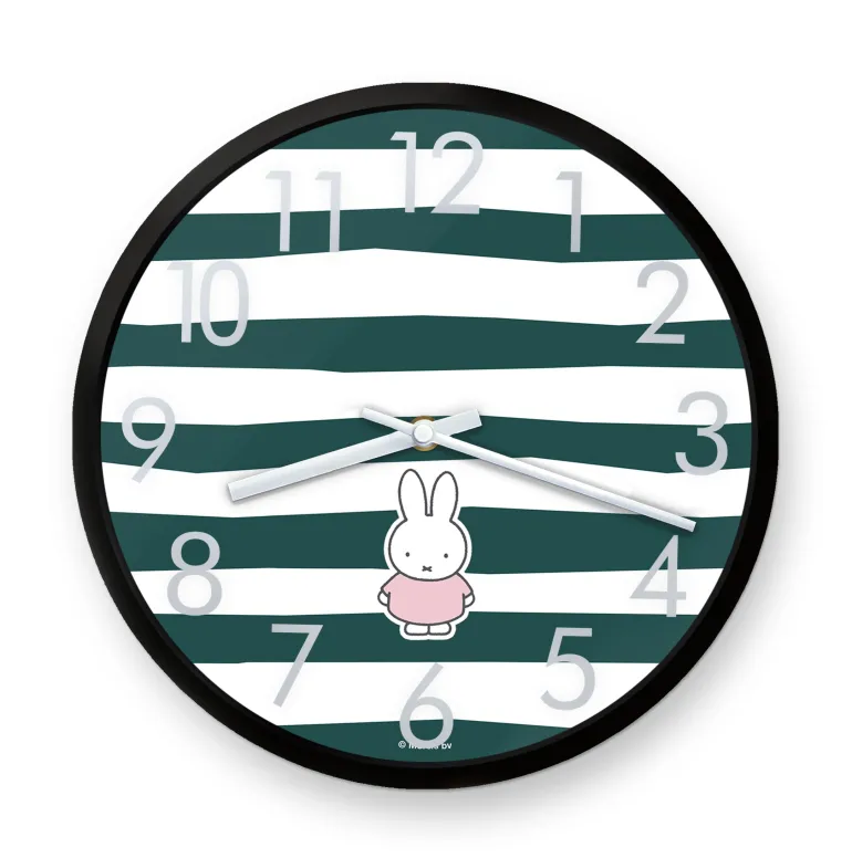 miffy floral expression stripes clock