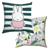 miffy floral expression stripes cushion