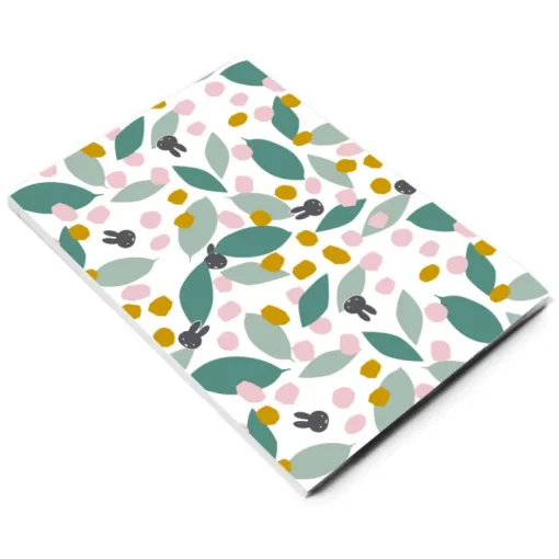 miffy floral expression teal a5 notepad