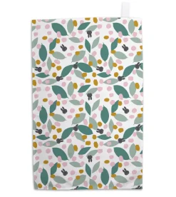 miffy floral expression teal tea towel