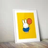 Miffy Holding a Balloon Framed Mini Poster