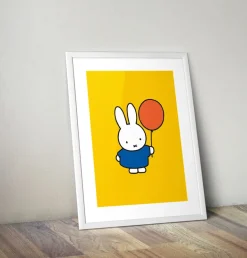 Miffy Holding a Balloon Framed Mini Poster