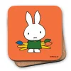 Miffy Holding Paintbrushes Cork Coaster