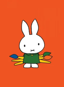 Miffy Holding Paintbrushes Mini Poster