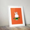 Miffy Holding Paintbrushes Framed Mini Poster