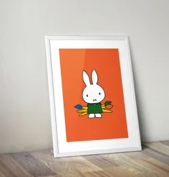 Miffy Holding Paintbrushes Framed Mini Poster