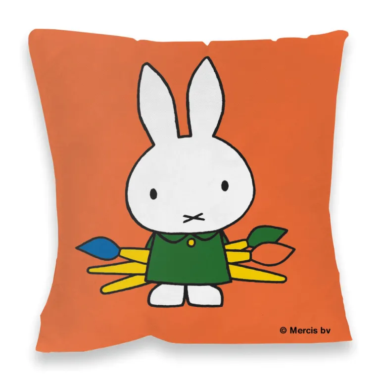Miffy Holding Paintbrushes Cushion