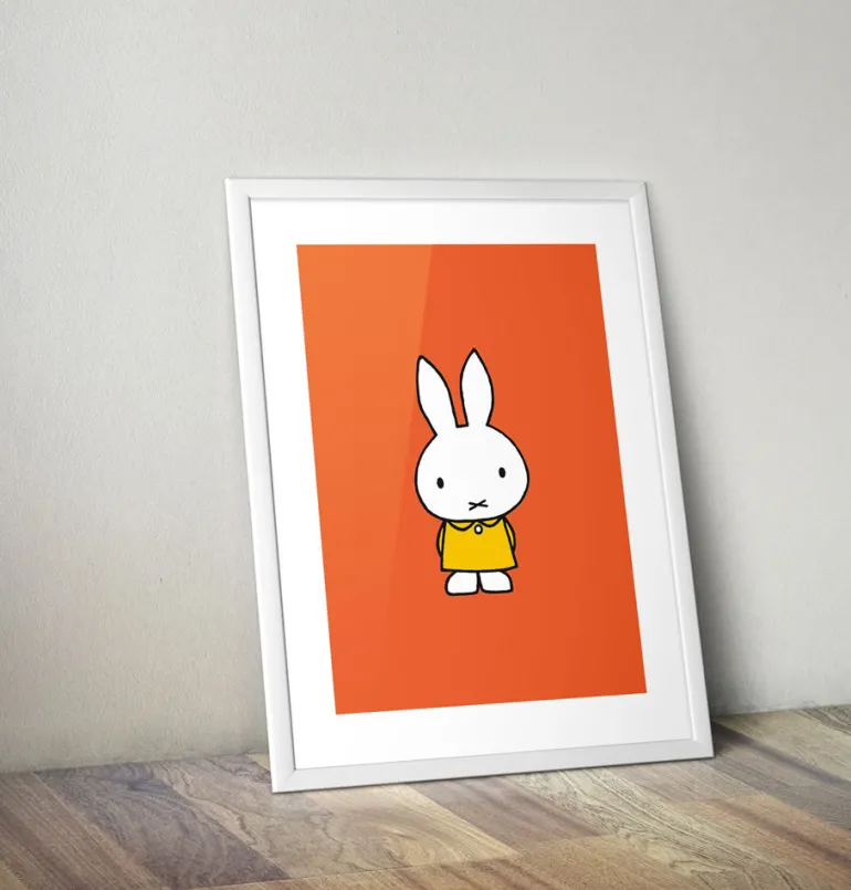 Miffy in a Yellow Dress Framed Mini Poster