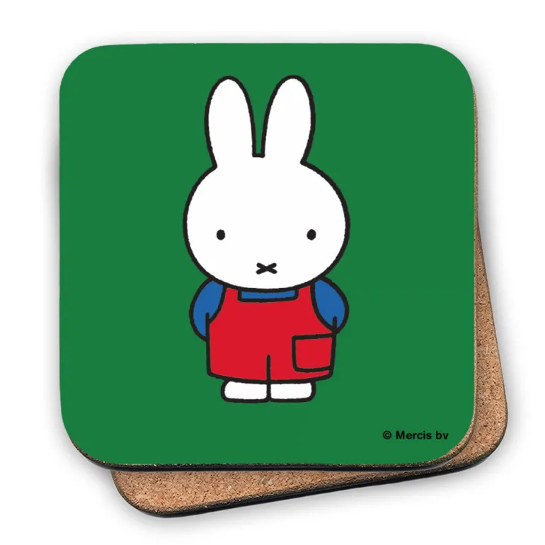 Miffy in Dungarees Cork Coaster