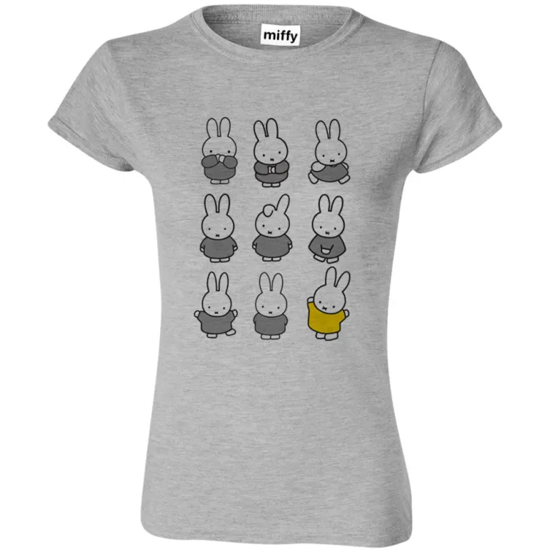 miffy ladies yellow dress - grey T-Shirt