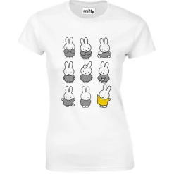 miffy ladies yellow dress - white T-Shirt
