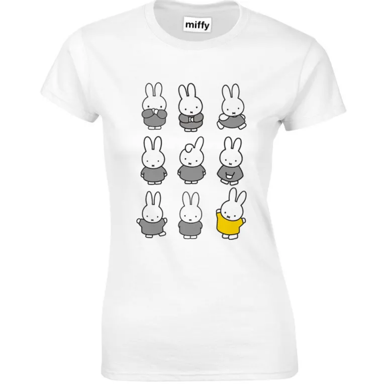 miffy ladies yellow dress - white T-Shirt