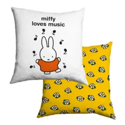 miffy loves music  Personalised Cushion