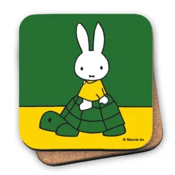 Miffy on a Tortoise Cork Coaster