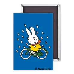 Miffy on Her Bike in the Rain Magnet