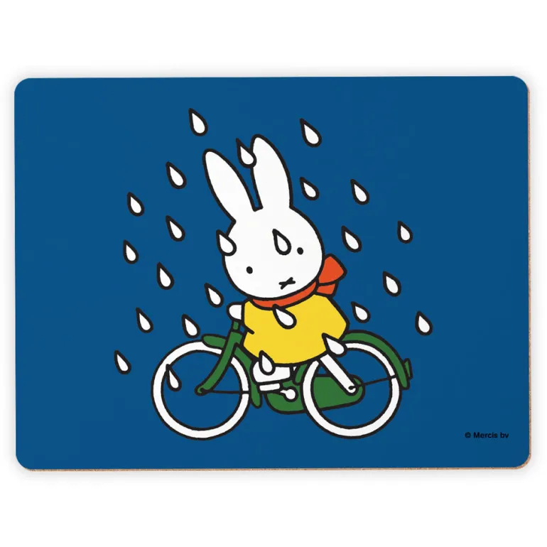Miffy On Her Bike in the Rain Placemat