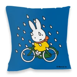 Miffy on Her Bike in the Rain Cushion