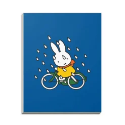 Miffy on Her Bike in the Rain A6 Notepad