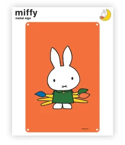 Miffy Paintbrushes Metal Sign