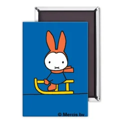 Miffy Playing on a Sleigh Magnet