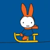 Miffy Playing on a Sleigh Mini Poster