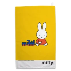 Miffy Pulling a Toy Train Tea Towel